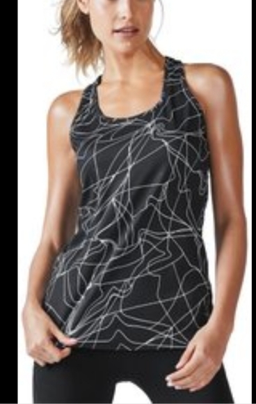 Fabletics Mary Tank Vented/Mesh Black White L - Picture 2 of 9